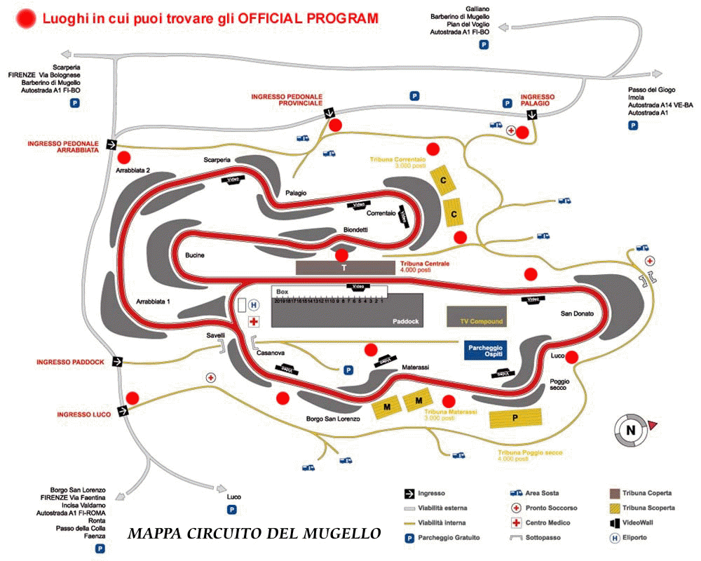 Circuito del Mugello mappa