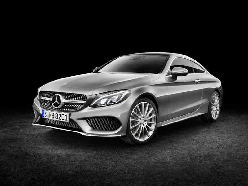 Mercedes-Benz C-Klasse Coupé C 300, Selenit Grau, Leder Cranber