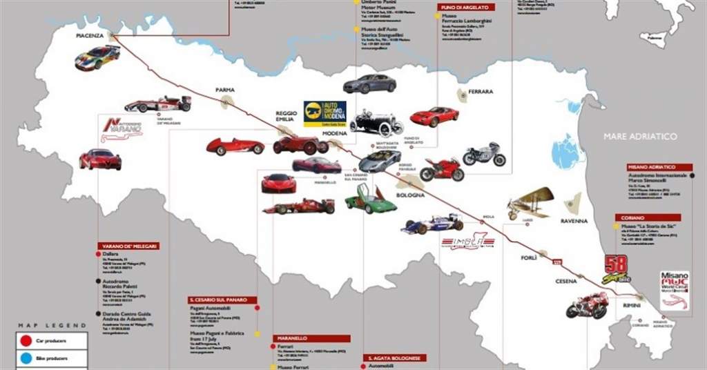 Motor Valley-mappa