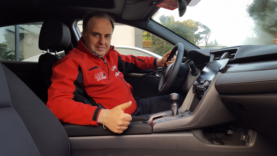 Giovanni Mancini primo contatto con la nuova Honda Civic 2017  
