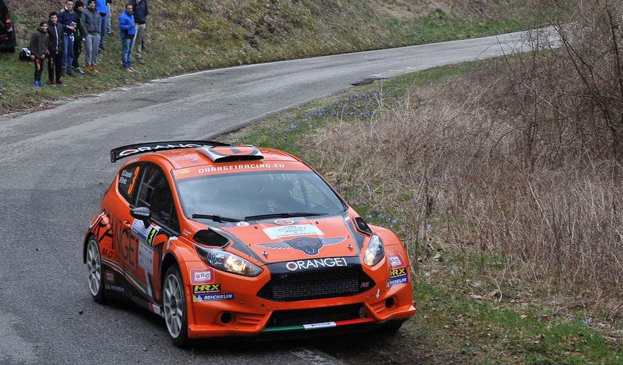 Simone Campedelli, Pietro Elia Ometto (Ford Fiesta R5 #3, Orange1 Racing);