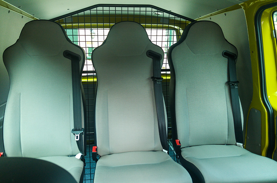 I sedili posteriori del VW Transporter Rockton