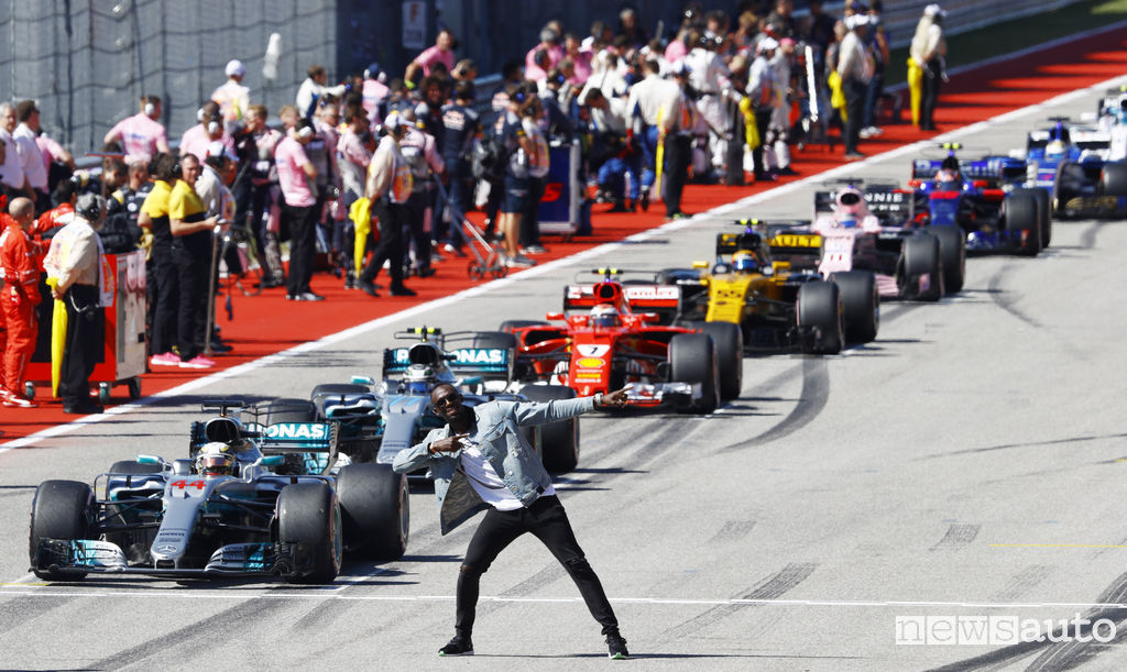 Gp Usa F1 2017 Usain Bolt