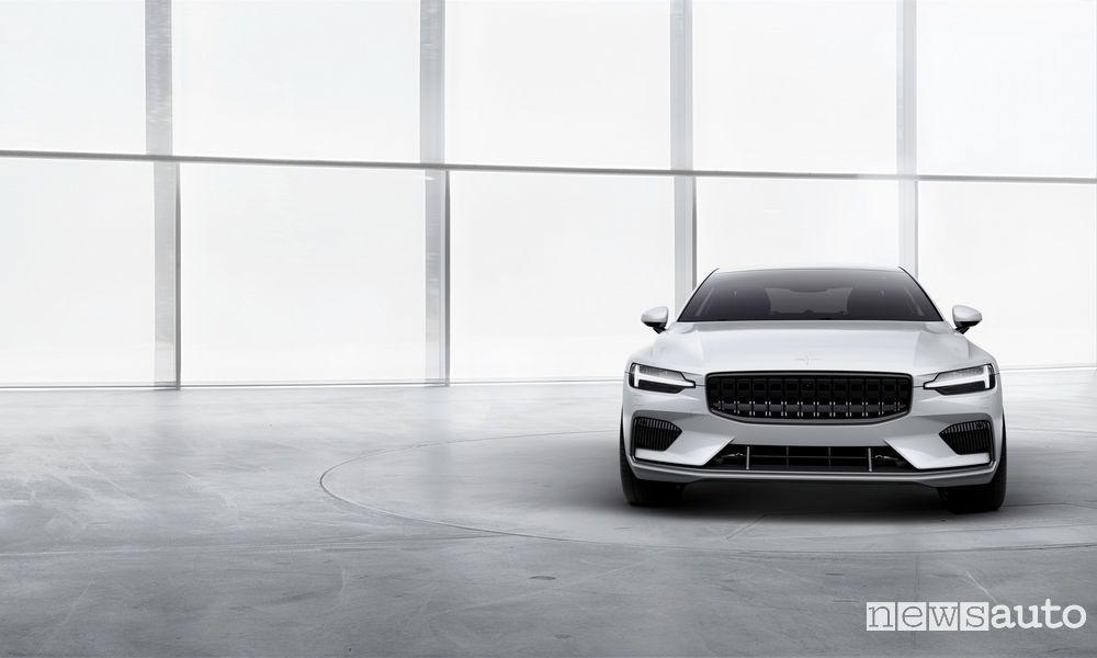 Polestar 1 white exterior, front