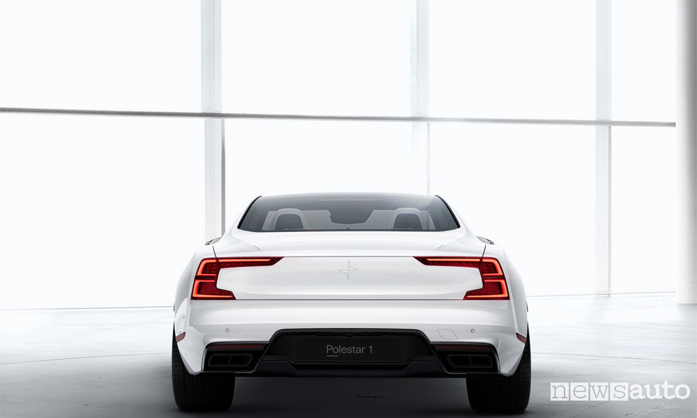 Polestar 1 white exterior, rear