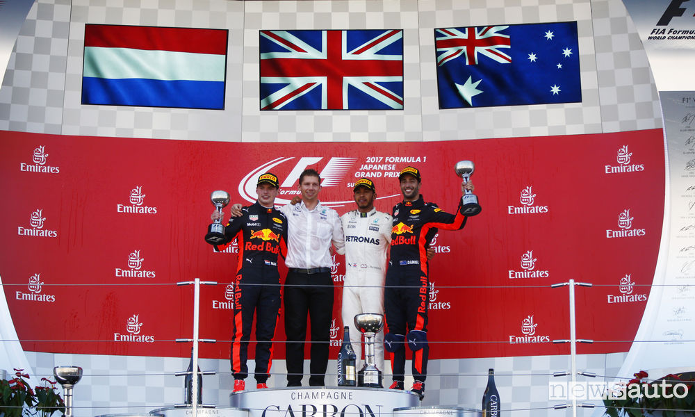 Gp Giappone F1 2017 Suzuka podio