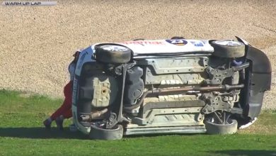 Incidente Abarth 500 in pista