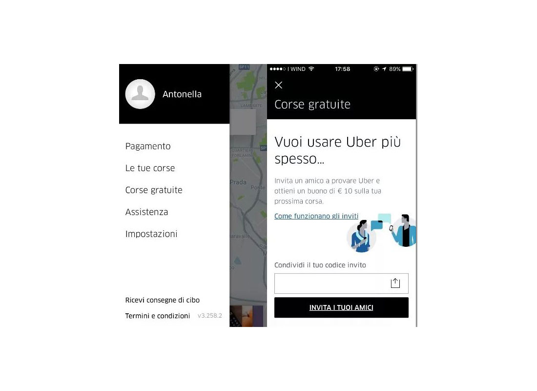 Uber_APP Schermata Corse
