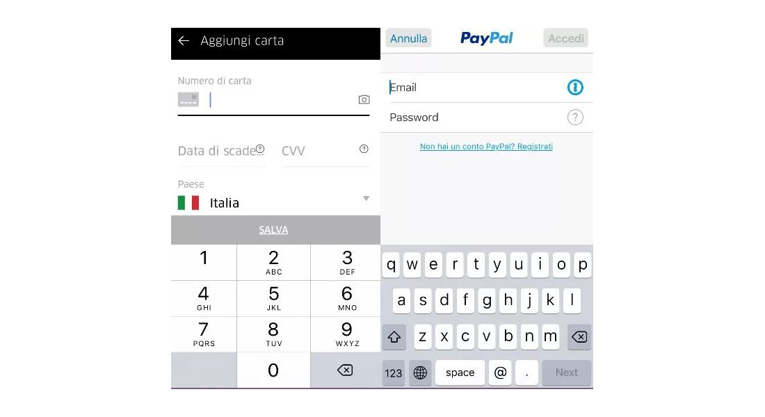 Uber_APP Schermata Pagamento - uber come funziona 