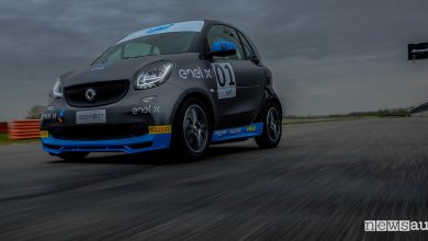 Smart elettrica da corsa EQ fortwo e-cup