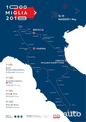 Mille Miglia 2018 percorso