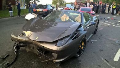 Incidente tra supercar Ferrari contro Porsche Sinistro Stradale Estero
