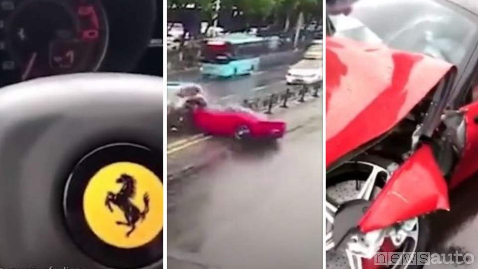 schianto ferrari in cina 2018