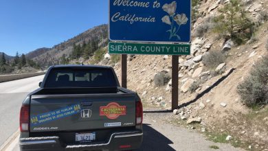 Cartello arrivo in California Honda Ridgeline