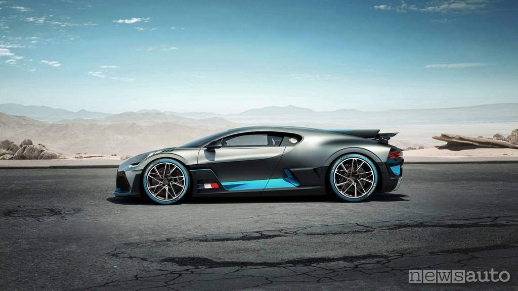 Bugatti Divo laterale dettagli aerodinamici