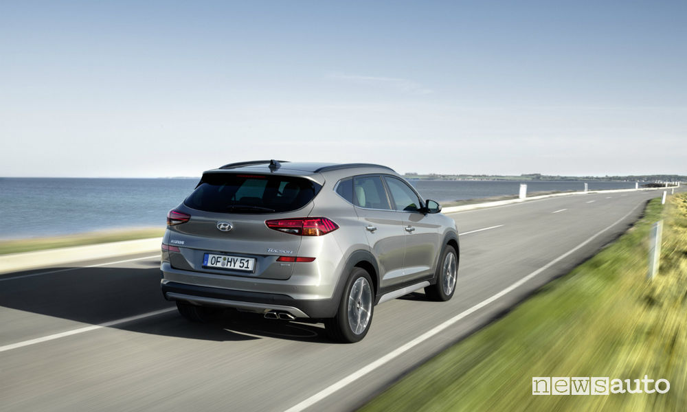Nuova Hyundai Tucson 2019, vista posteriore