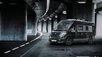 Peugeot camper Bravia su base Boxer, vista di profilo