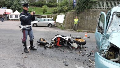 Incidente moto mortale
