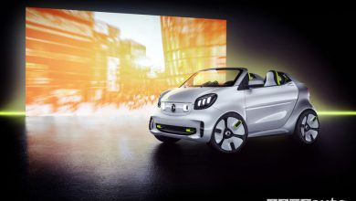 novità smart forease show car, vista di profilo