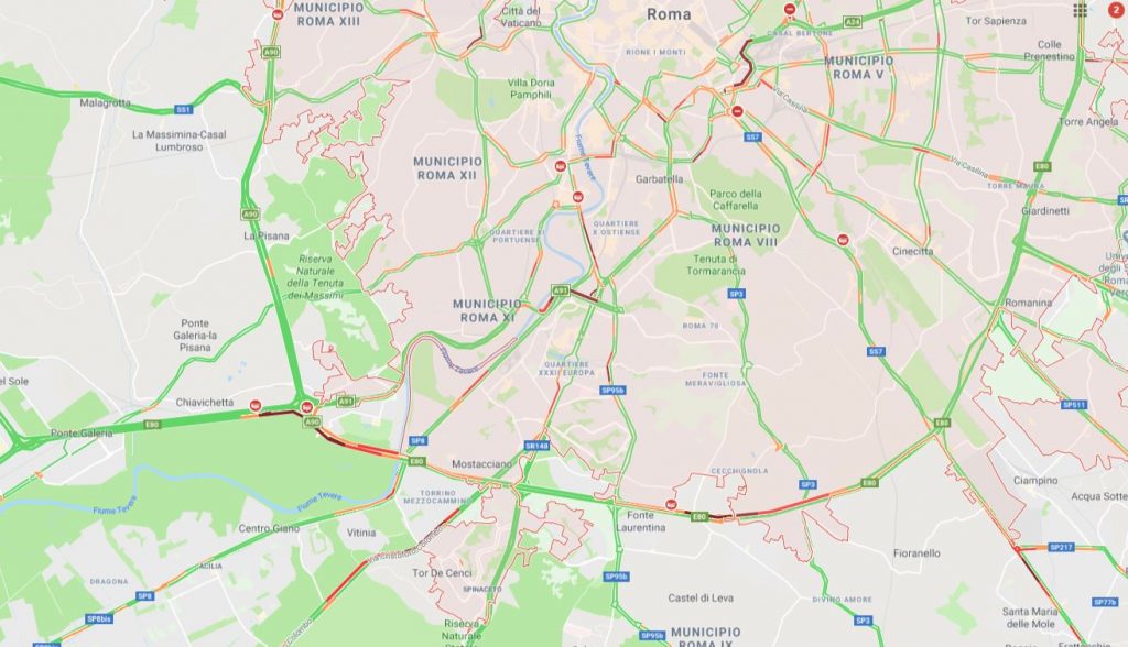 Traffico Roma in tempo reale