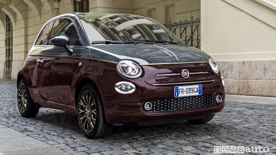 Fiat 500 Collezione cabrio, vista di profilo