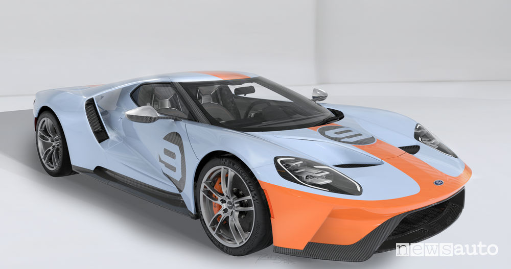 Ford GT Heritage Edition 2019, vista di profilo