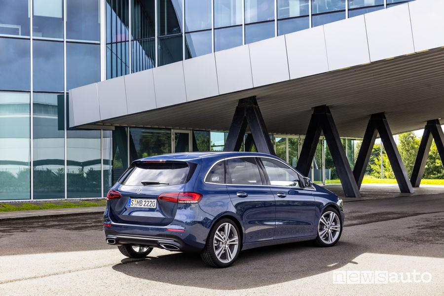 Mercedes-Benz Classe B 2019 blue, vista posteriore