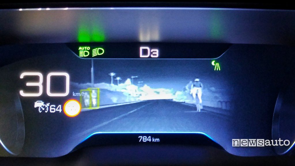 Night Vision quadro strumenti Peugeot i-Cockpit
