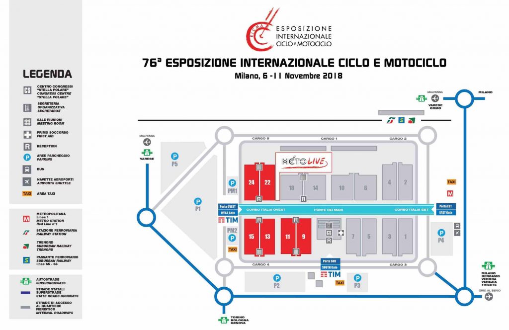 Mappa Salone Eicma 2018