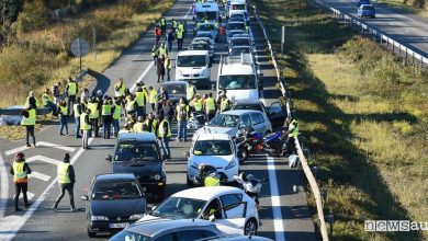 Protesta auto caro carburante Francia gilet gialli