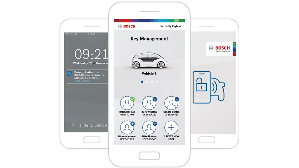 Smartphone per aprire l'auto: aprire l'auto con lo smartphone Bosch Perfectly Keyless