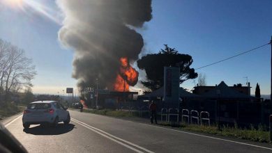 Esplosione sulla Salaria