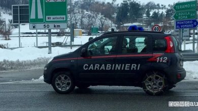 panda carabinieri 4x4 catene