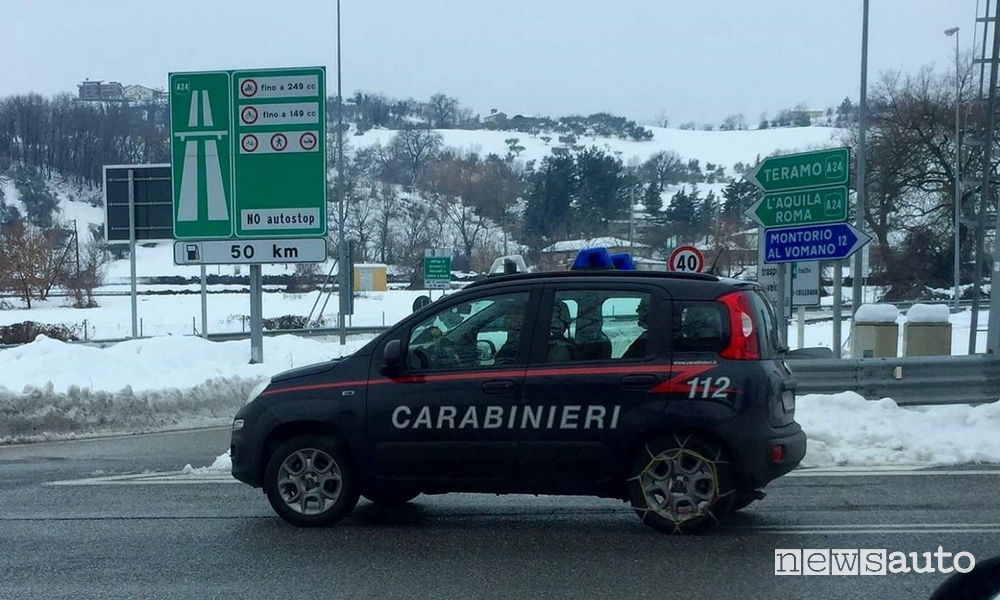 PANDA CARABINIERI 4X4 CATENE
