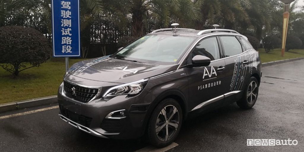 Test guida autonoma livello 3 Peugeot in Cina
