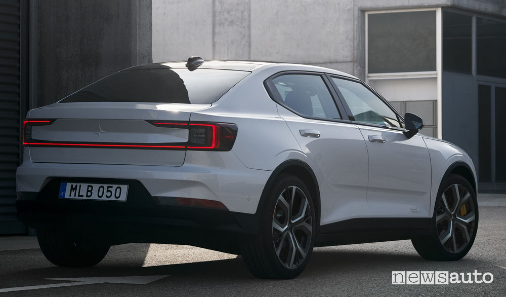 Polestar 2, vista posteriore