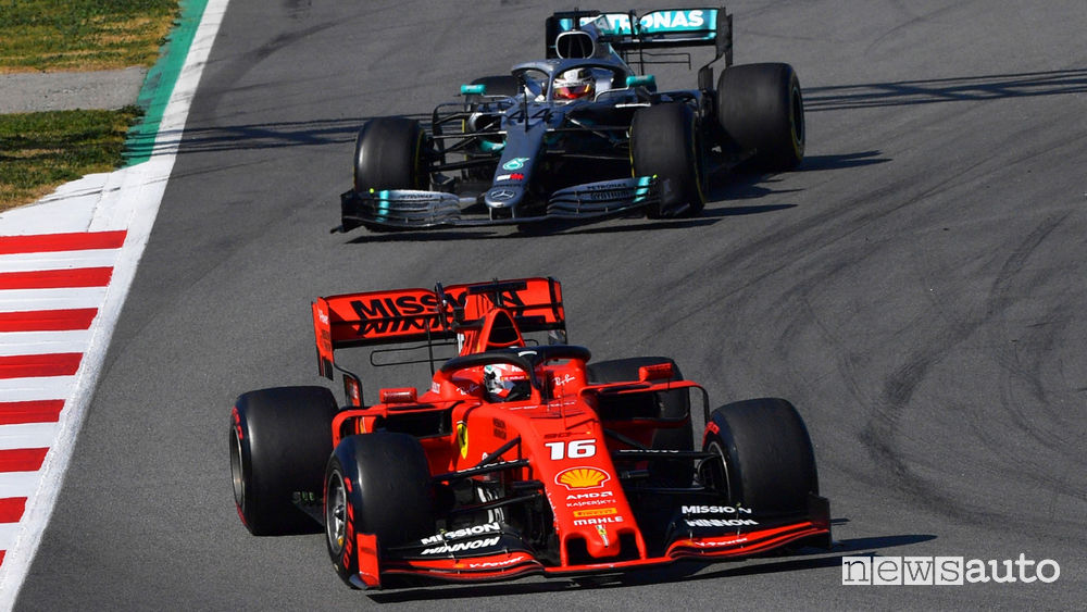 Formula 1 2019 Ferrari Mercedes