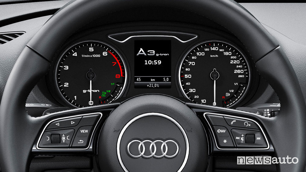 Audi A3 Sportback g-tron quadro strumenti