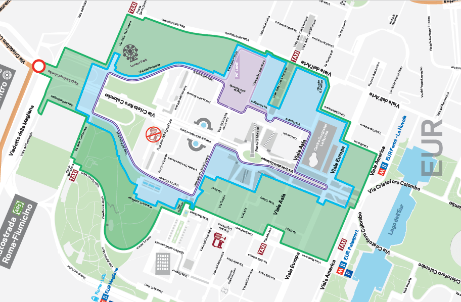 Mappa circuito ePrix Roma Formula-E eur