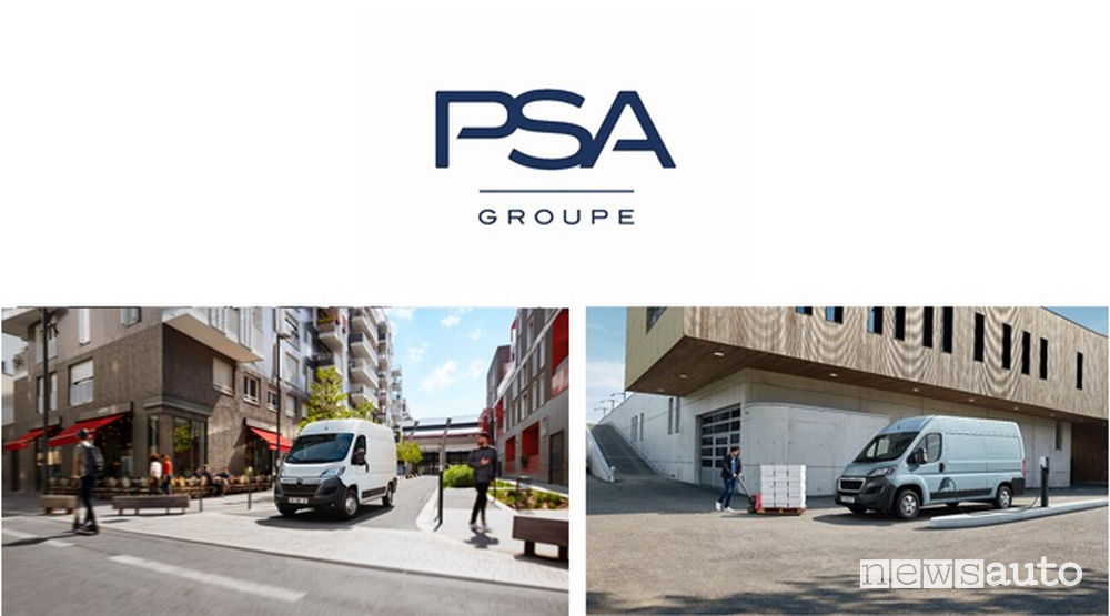 furgoni elettrici veicoli commercili PSA Peugeot Boxer e Citroen Jumper