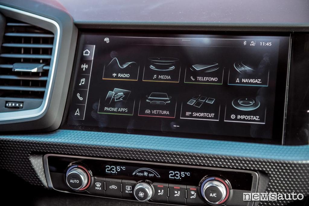 Audi A1 2019 display centrale da 10.1"
