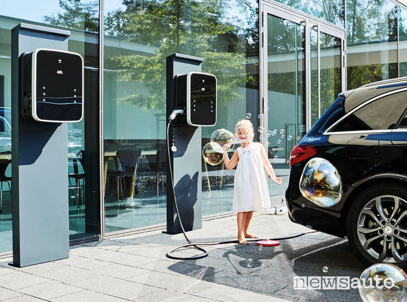 Wallbox ABL eMH3 twin ricarica Mercedes Classe C SW ibrida