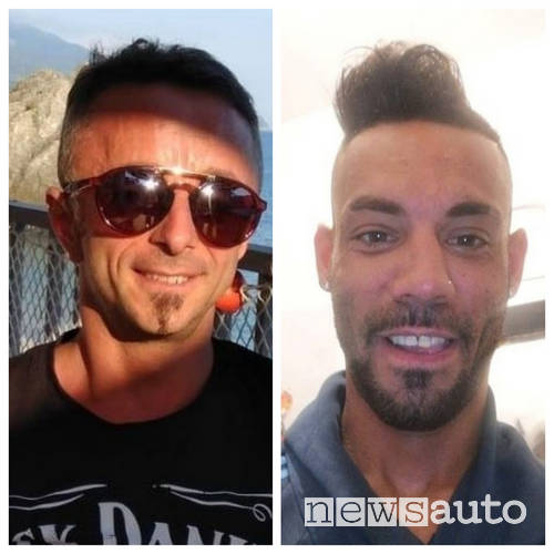 Le vittime dell'incidente auto a Modena: Luigi Visconti a sinistra e Fausto Dal Moro a destra