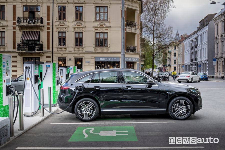 Mercedes EQC 400 4MATIC ricarica elettrica
