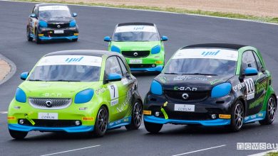 Smart elettriche da corsa, classifica gara Vallelunga EQ fortwo e-cup