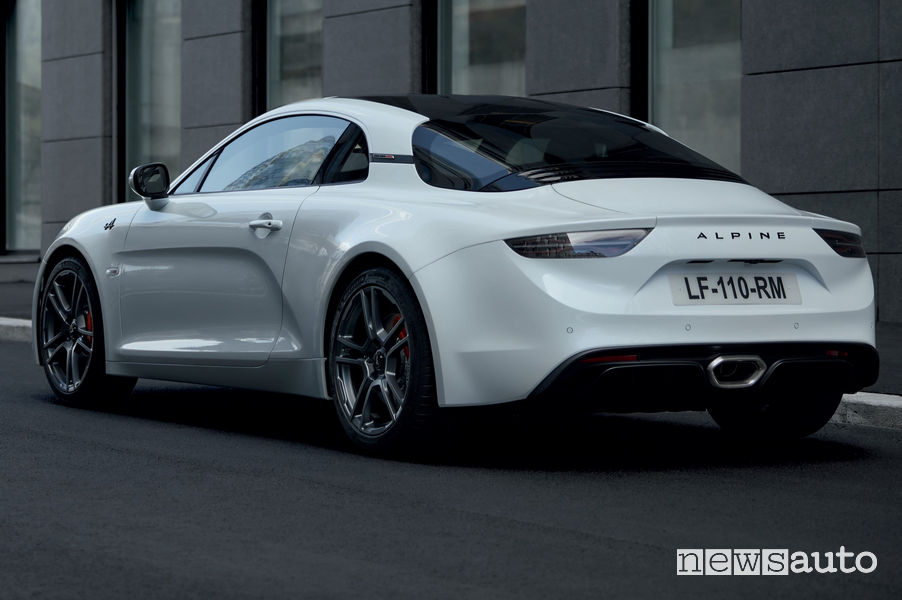 Alpine A110S 2019 con tetto in fibra di carbonio in finitura lucida