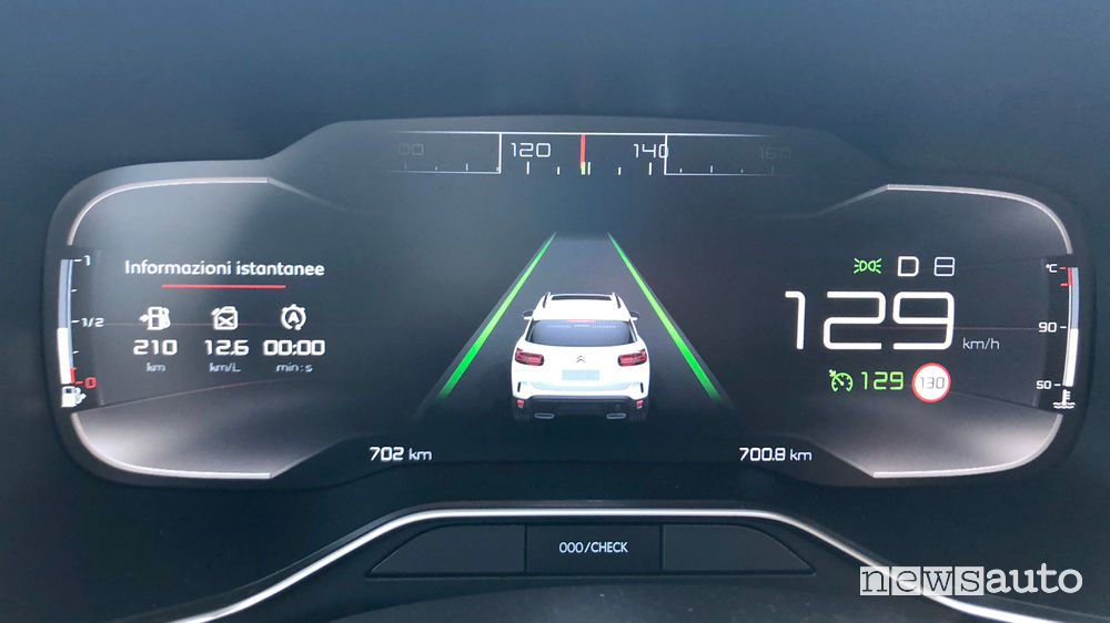Citroën C5 Aircross PureTech 180 S&S Feel EAT8 quadro strumenti
