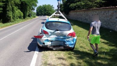 Auto Google Street View incidente provincia di Piacenza