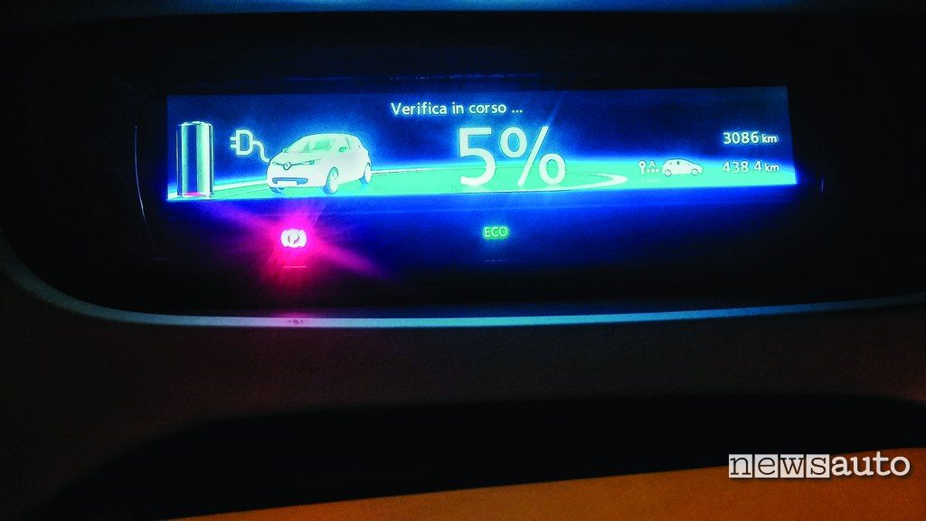 Renault Zoe display ricarica