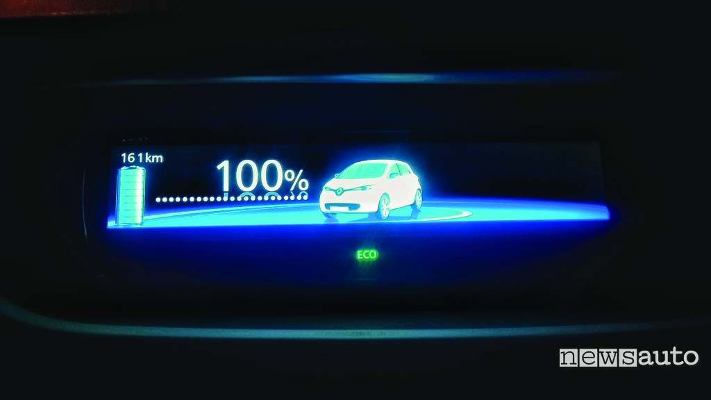 Renault Zoe ricarica completa autonomia 161 km